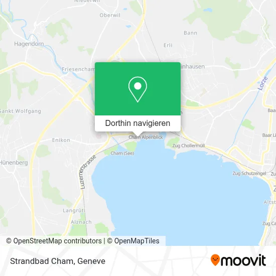 Strandbad Cham Karte