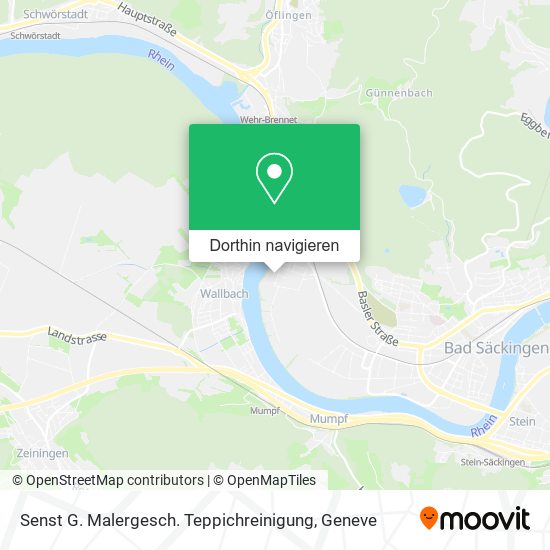 Senst G. Malergesch. Teppichreinigung Karte