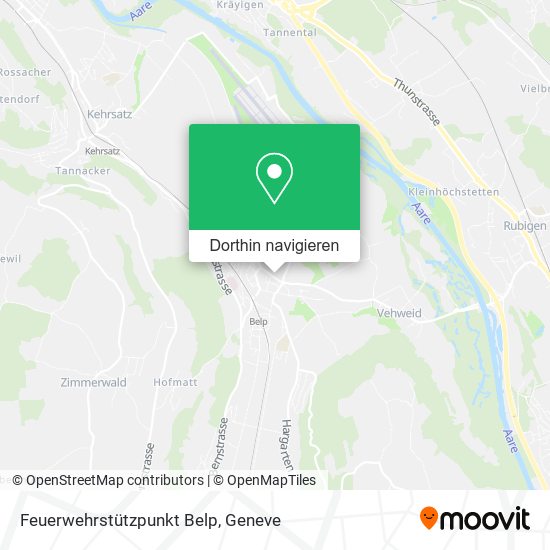 Feuerwehrstützpunkt Belp Karte
