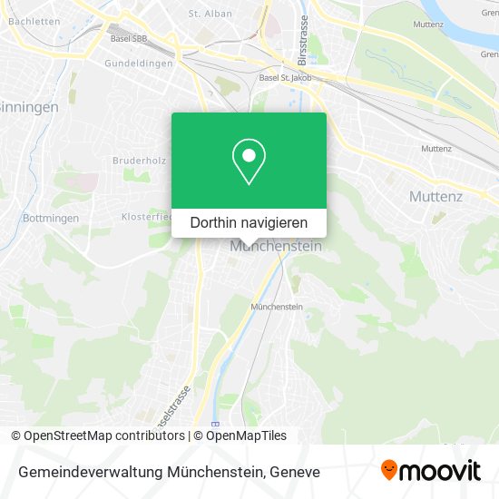 Gemeindeverwaltung Münchenstein Karte