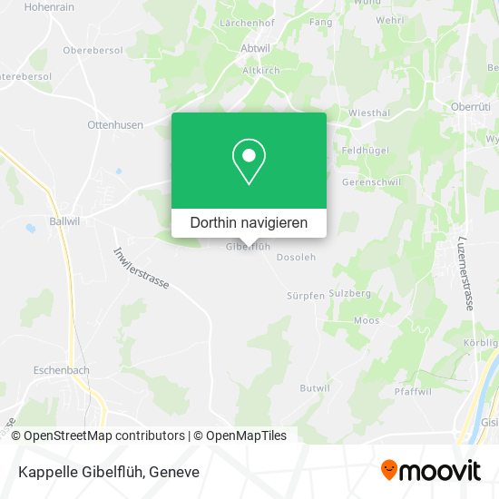 Kappelle Gibelflüh Karte