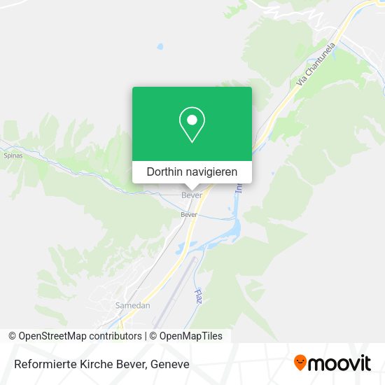 Reformierte Kirche Bever Karte