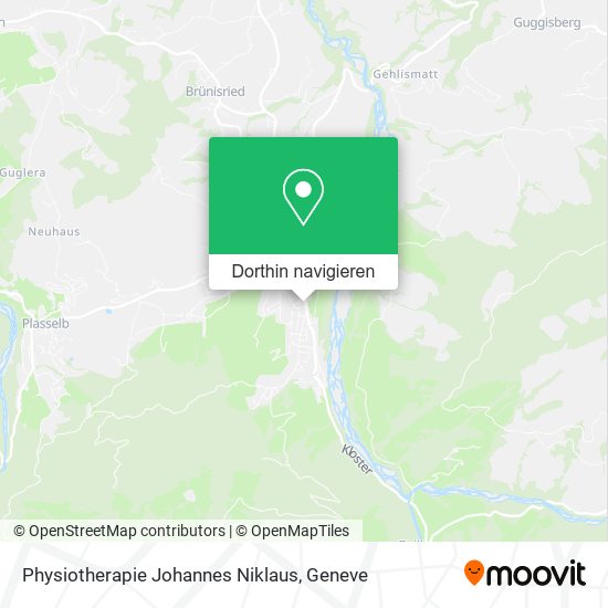 Physiotherapie Johannes Niklaus Karte