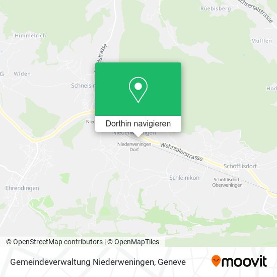 Gemeindeverwaltung Niederweningen Karte