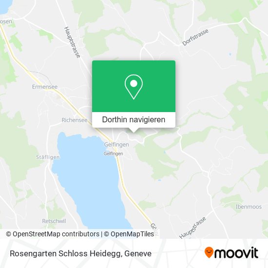 Rosengarten Schloss Heidegg Karte