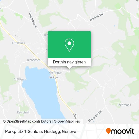Parkplatz 1 Schloss Heidegg Karte