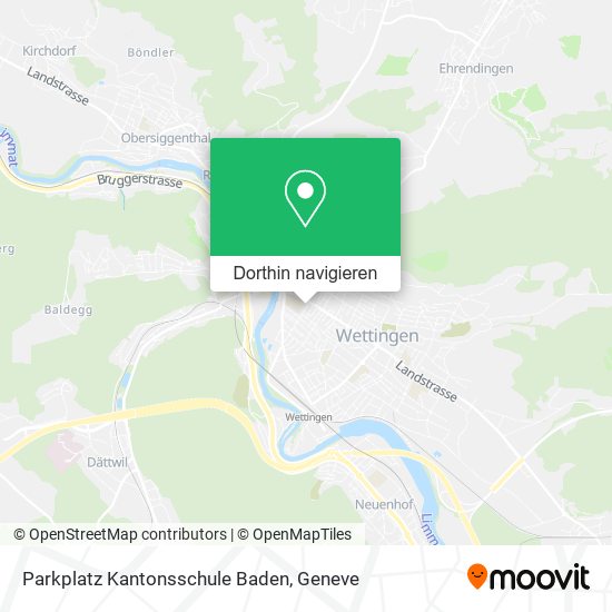 Parkplatz Kantonsschule Baden Karte