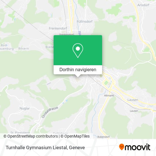 Turnhalle Gymnasium Liestal Karte