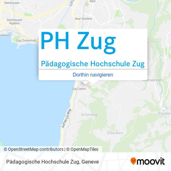 Pädagogische Hochschule Zug Karte