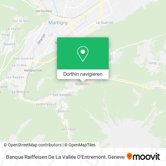 Banque Raiffeisen De La Vallée D'Entremont Karte