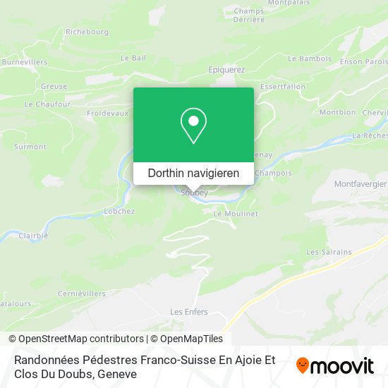 Randonnées Pédestres Franco-Suisse En Ajoie Et Clos Du Doubs Karte