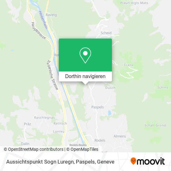 Aussichtspunkt Sogn Luregn, Paspels Karte
