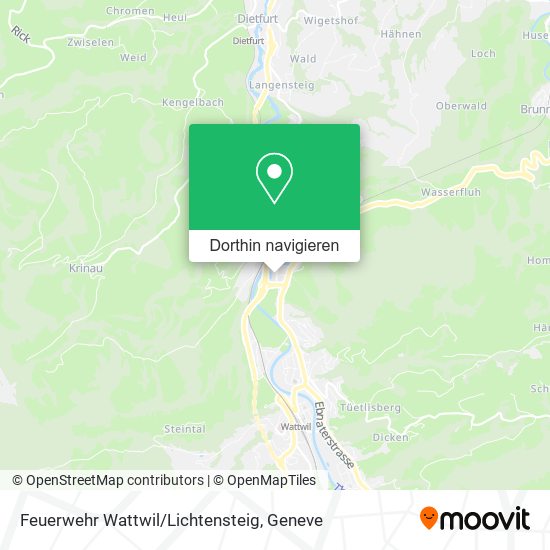 Feuerwehr Wattwil/Lichtensteig Karte