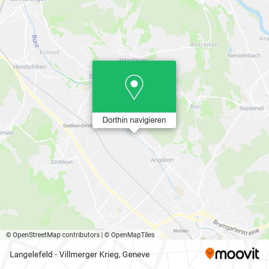 Langelefeld - Villmerger Krieg Karte