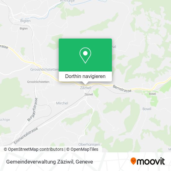 Gemeindeverwaltung Zäziwil Karte