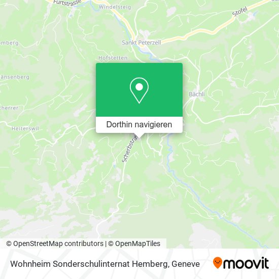 Wohnheim Sonderschulinternat Hemberg Karte