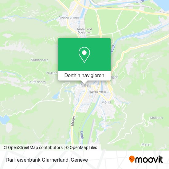 Raiffeisenbank Glarnerland Karte