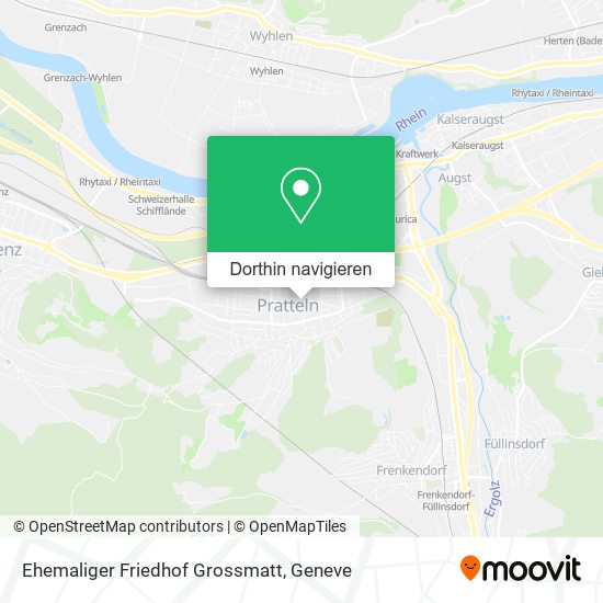 Ehemaliger Friedhof Grossmatt Karte