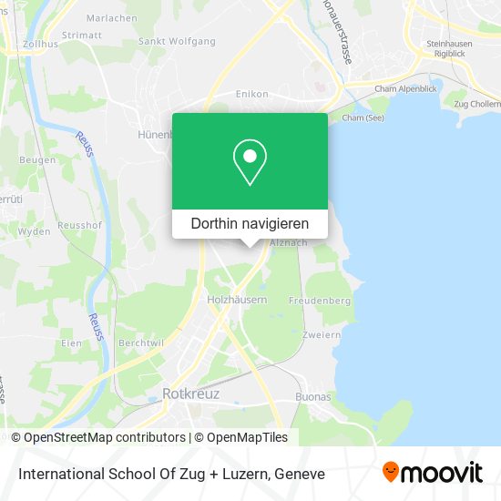 International School Of Zug + Luzern Karte
