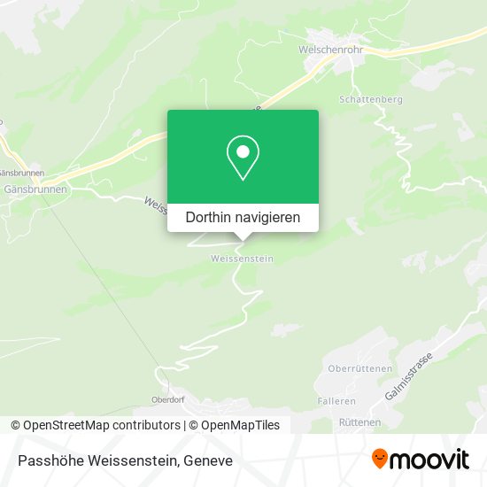 Passhöhe Weissenstein Karte