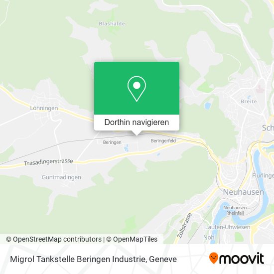Migrol Tankstelle Beringen Industrie Karte
