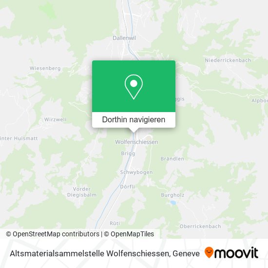 Altsmaterialsammelstelle Wolfenschiessen Karte