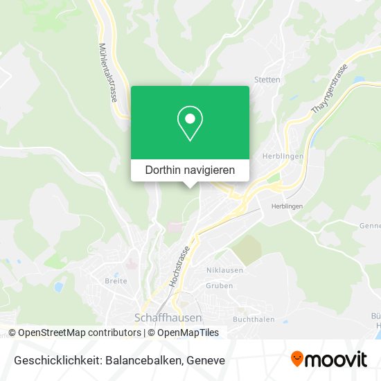 Geschicklichkeit: Balancebalken Karte