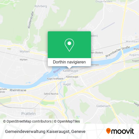 Gemeindeverwaltung Kaiseraugst Karte