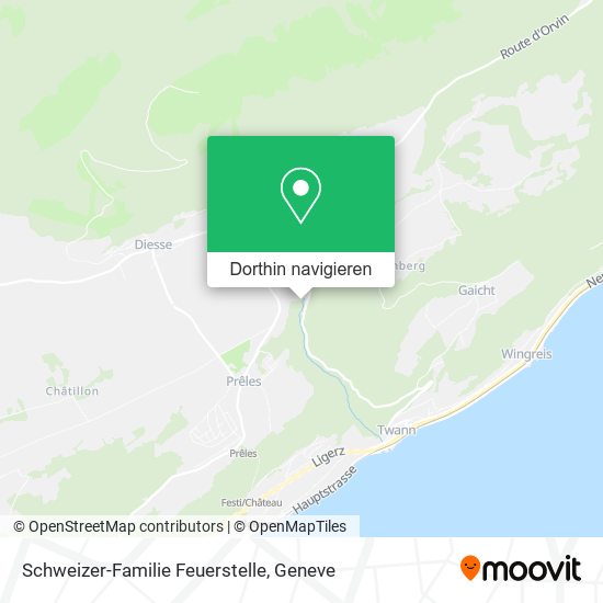 Schweizer-Familie Feuerstelle Karte