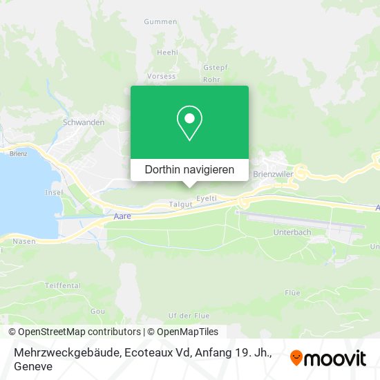 Mehrzweckgebäude, Ecoteaux Vd, Anfang 19. Jh. Karte