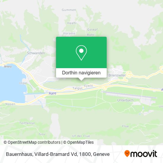 Bauernhaus, Villard-Bramard Vd, 1800 Karte
