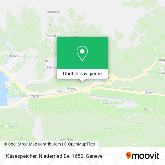 Käsespeicher, Niederried Be, 1652 Karte