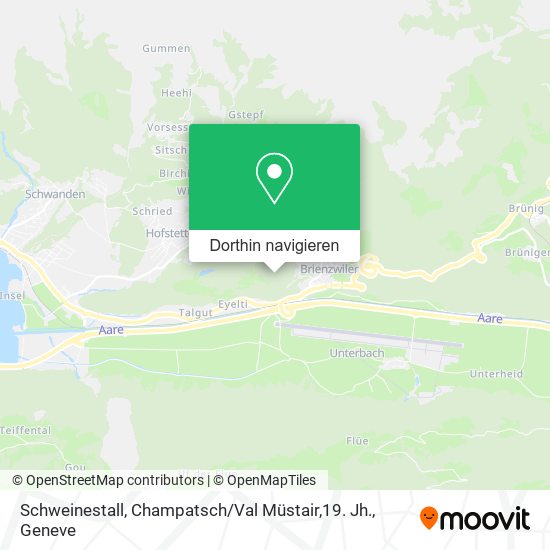 Schweinestall, Champatsch / Val Müstair,19. Jh. Karte