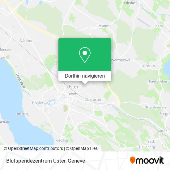 Blutspendezentrum Uster Karte