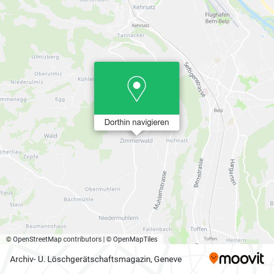 Archiv- U. Löschgerätschaftsmagazin Karte