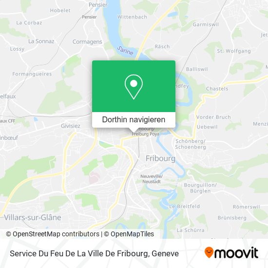 Service Du Feu De La Ville De Fribourg Karte