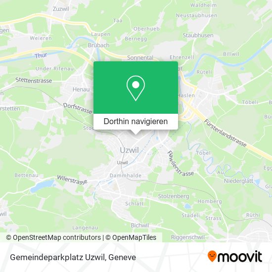 Gemeindeparkplatz Uzwil Karte