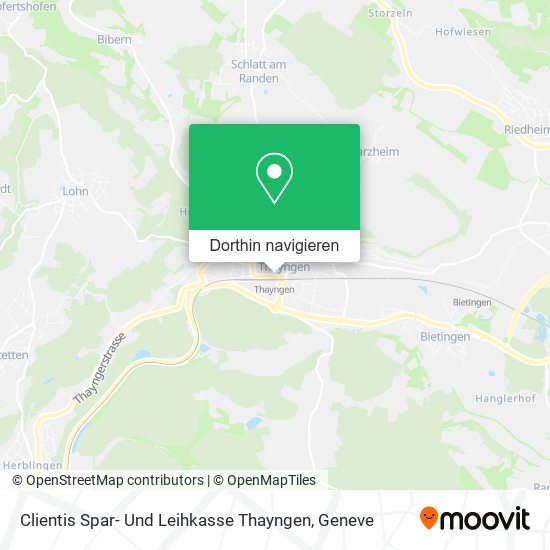 Clientis Spar- Und Leihkasse Thayngen Karte
