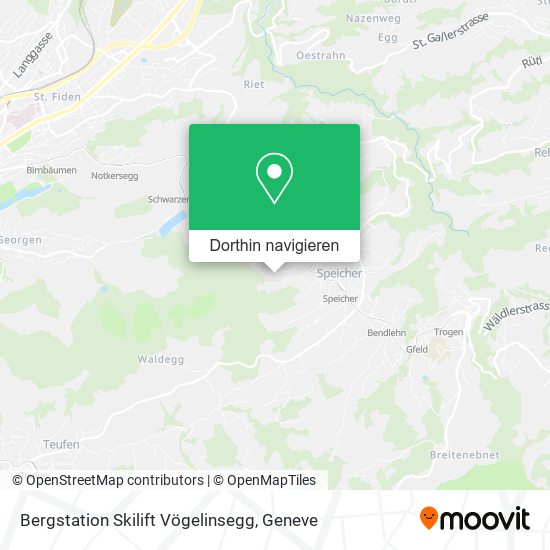 Bergstation Skilift Vögelinsegg Karte