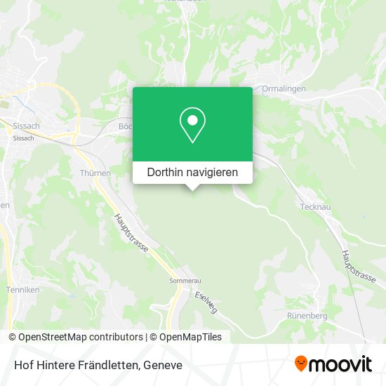 Hof Hintere Frändletten Karte