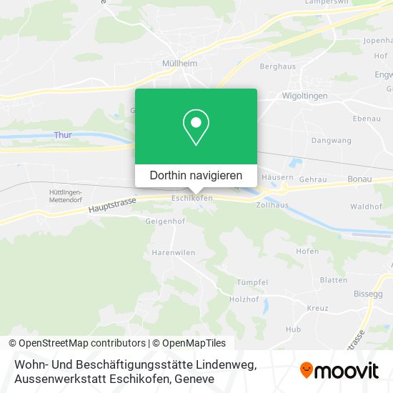 Wohn- Und Beschäftigungsstätte Lindenweg, Aussenwerkstatt Eschikofen Karte