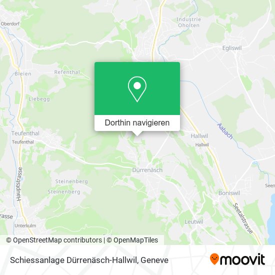 Schiessanlage Dürrenäsch-Hallwil Karte
