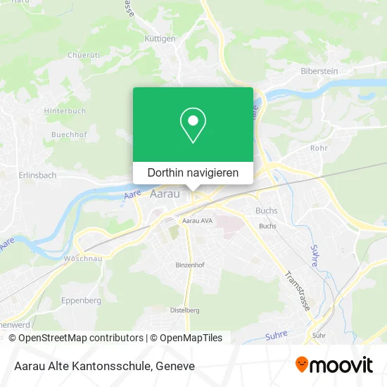 Aarau Alte Kantonsschule Karte