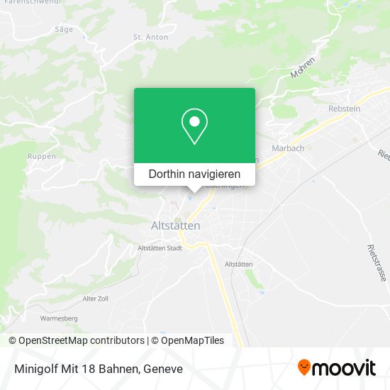 Minigolf Mit 18 Bahnen Karte