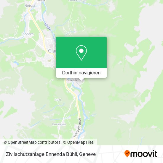 Zivilschutzanlage Ennenda Bühli Karte