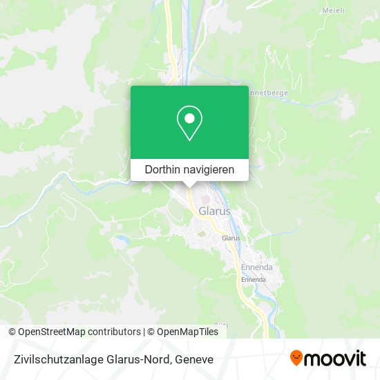 Zivilschutzanlage Glarus-Nord Karte