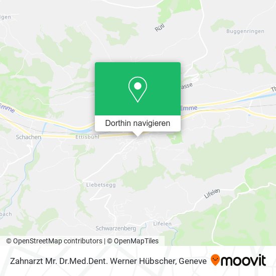 Zahnarzt Mr. Dr.Med.Dent. Werner Hübscher Karte