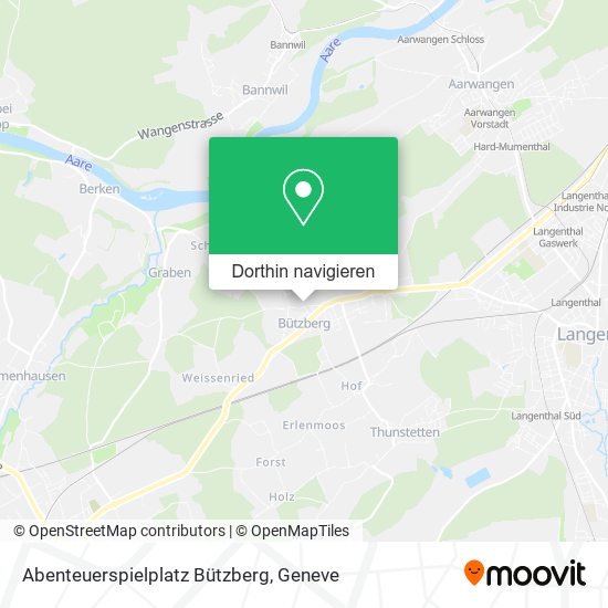 Abenteuerspielplatz Bützberg Karte