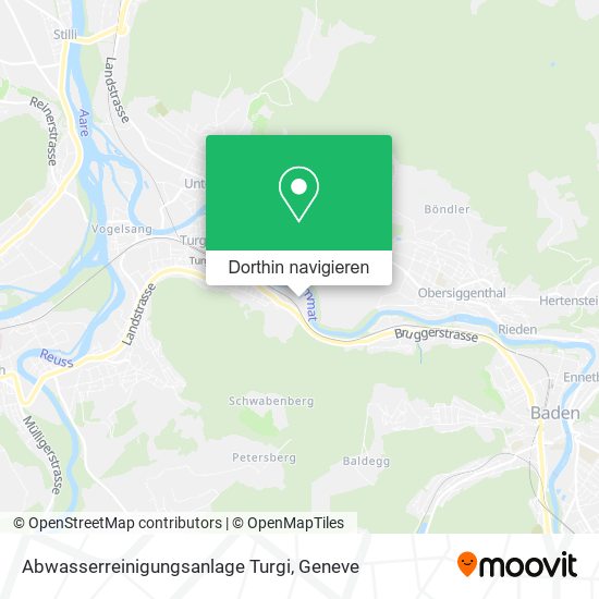 Abwasserreinigungsanlage Turgi Karte
