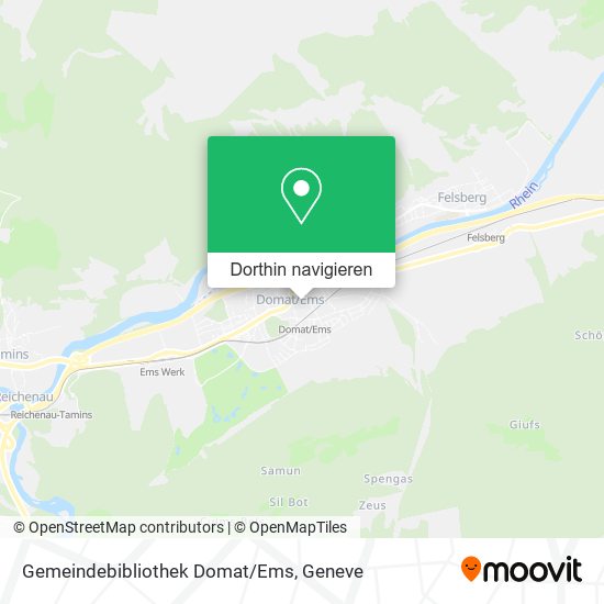 Gemeindebibliothek Domat/Ems Karte